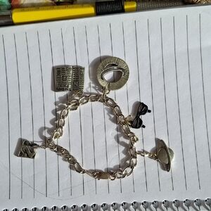 Superman Silver Charm Bracelet with DC (S16) Comics  Charms